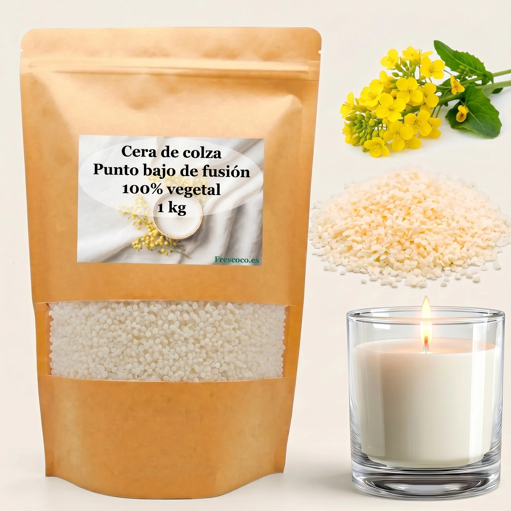 Cera de colza punto bajo fusión 