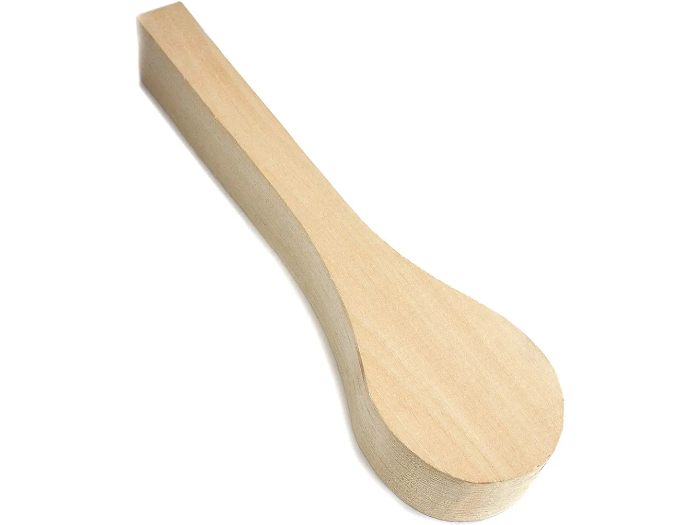 Cuchara tallada en madera en bruto