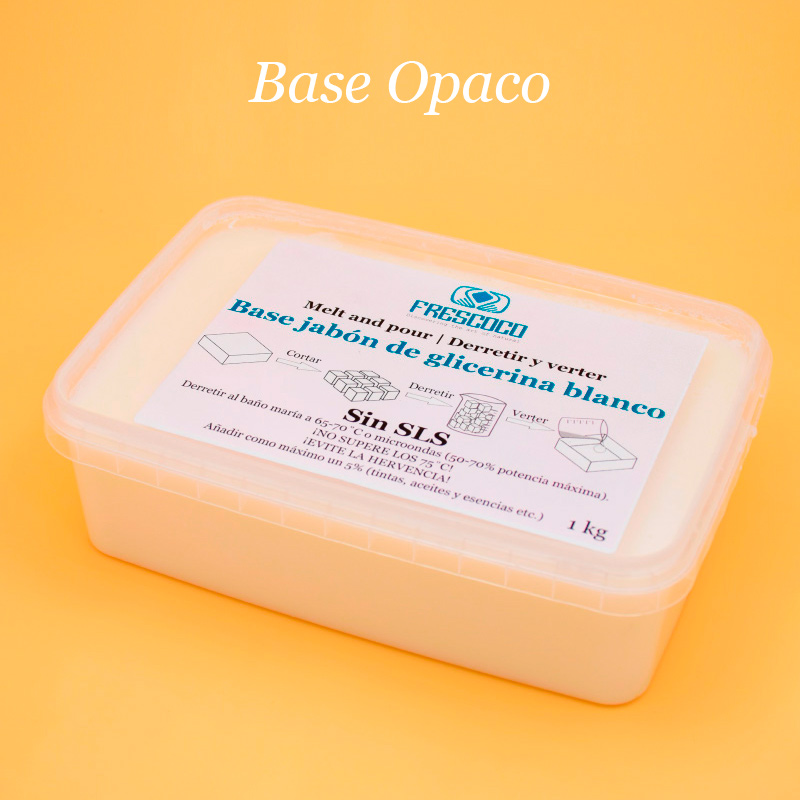 Base de glicerina blanca opaca 1 kg SIN SLS 