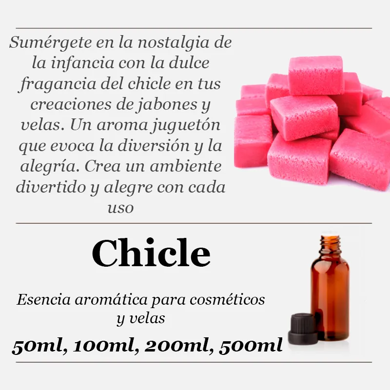 Chicle esencia aromática