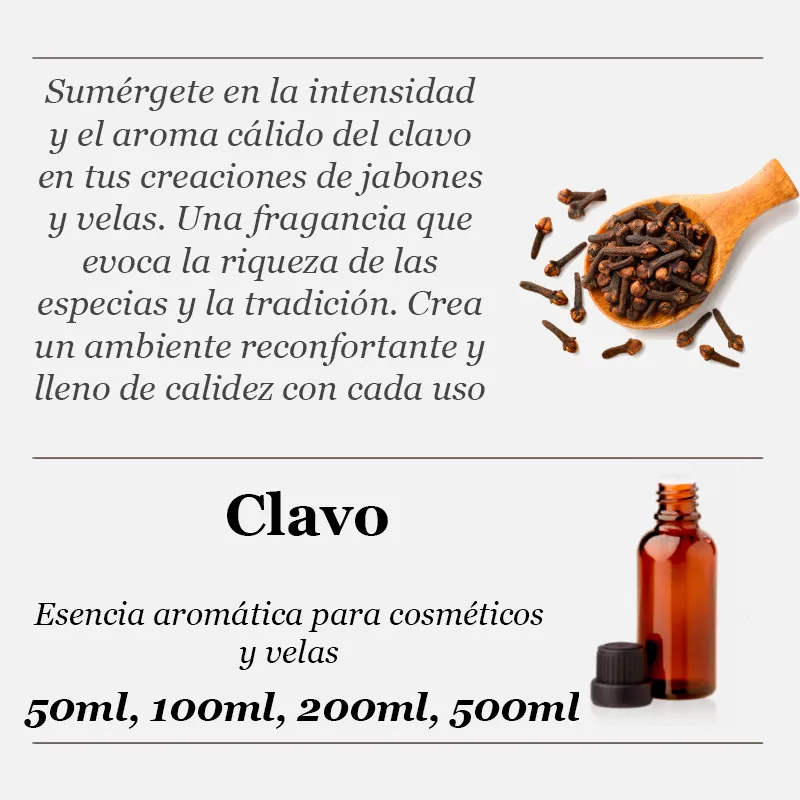 Clavo esencia aromática