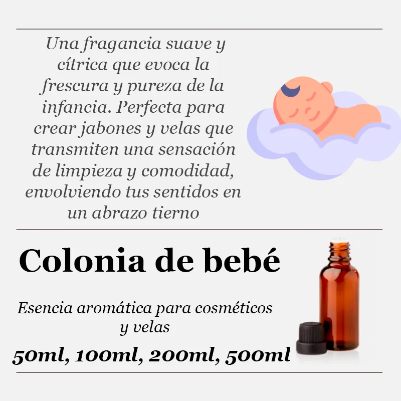 Colonia de bebé esencia aromática